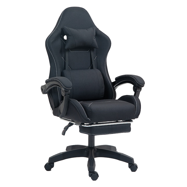 Scaun gaming B1 Negru cu funcție șezlong