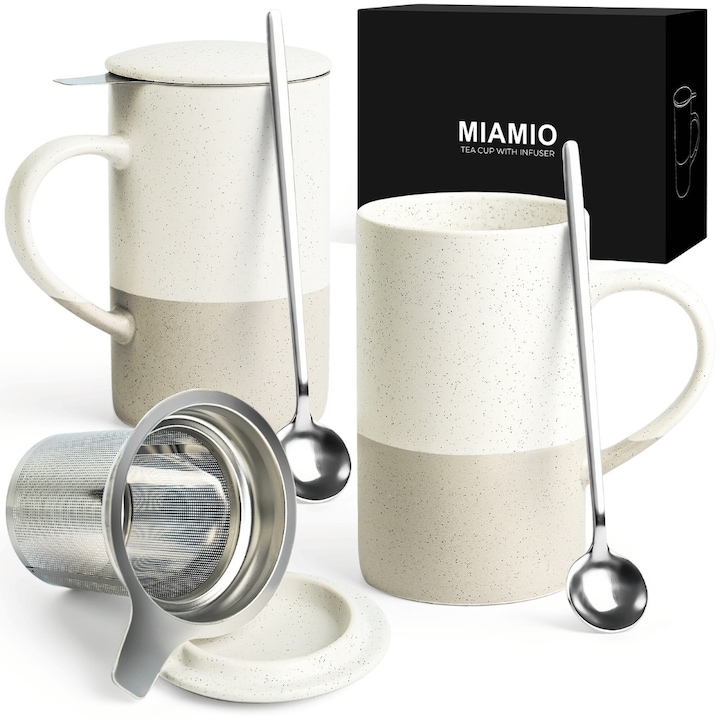 Set 2 căni de ceai cu infuzor MM-214