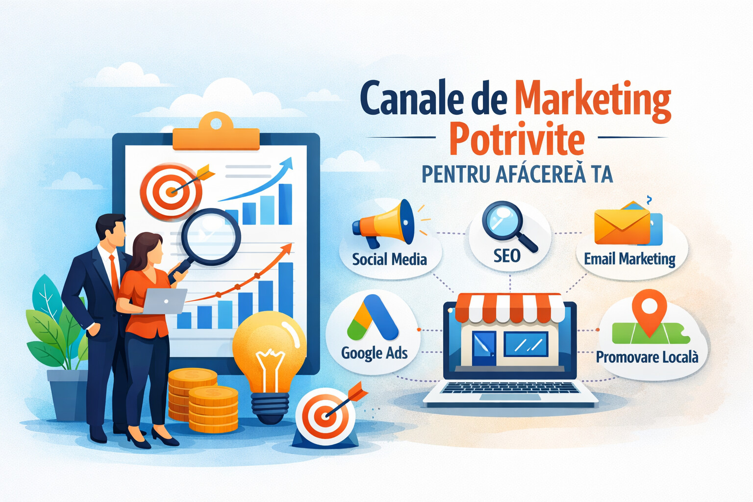 Cum alegi canalele potrivite de marketing în funcție de tipul afacerii tale