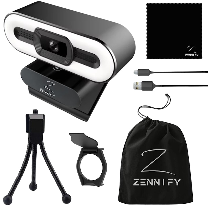Camera Web Zennify™ 2K, auto focus, 2560 x 1440, 30 fps