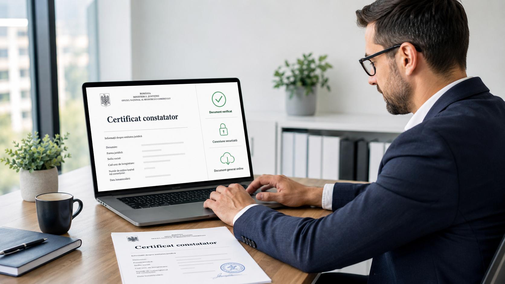 (P) Certificatul constatator online în activitatea firmelor