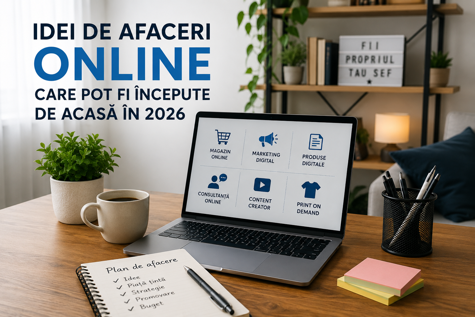 Idei de afaceri online care pot fi începute de acasă în 2026