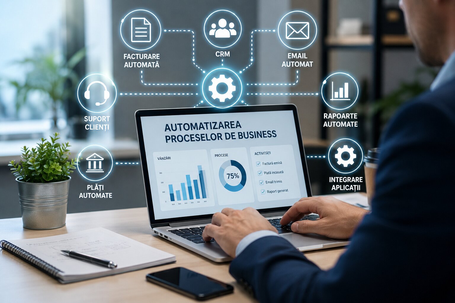 Automatizarea proceselor de business: instrumente utile pentru firmele mici și mijlocii