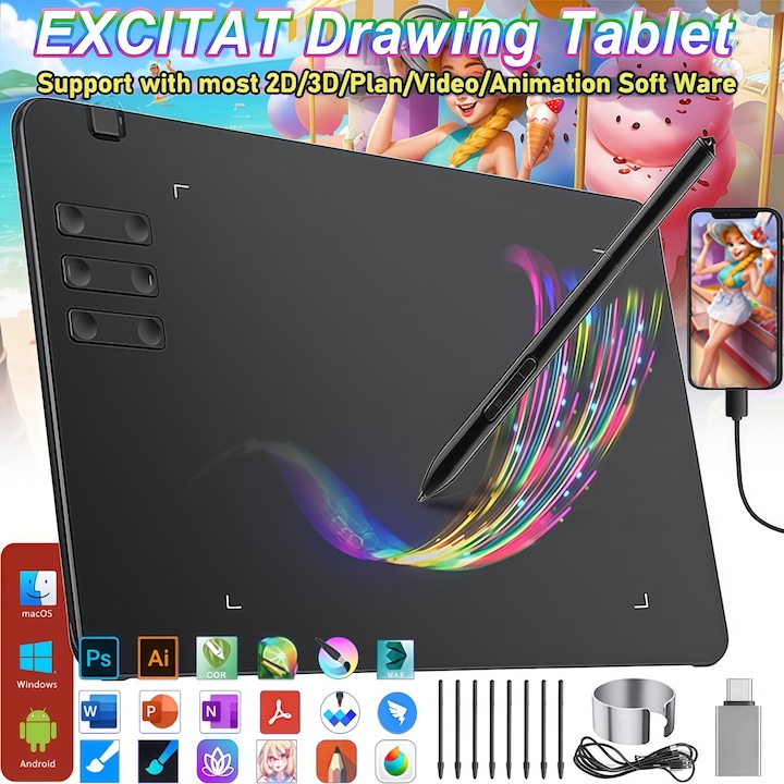 tablete-grafice - StartingUP.ro Tableta grafică EXCITAT pentru lucru de la distanță